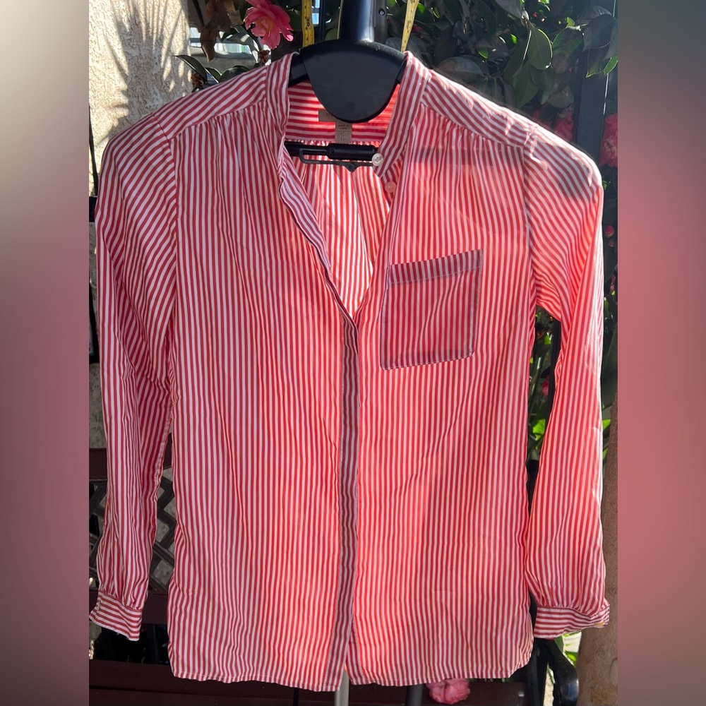 Burberry red stripes button down shirt - Picture 2 of 5